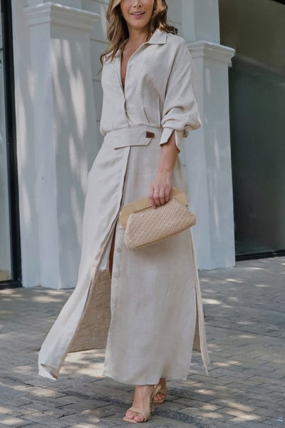 Aveline™ | Abito lungo con scollo a V