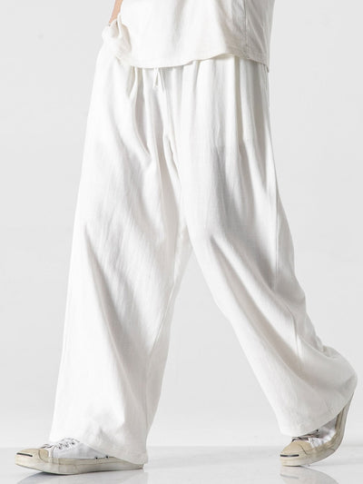 Lorenzo | Pantaloni Ampi in Lino e Cotone