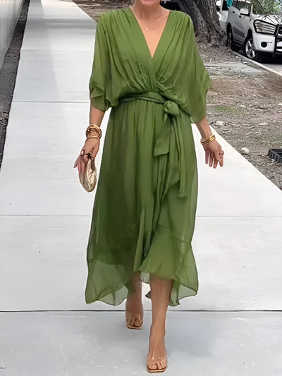 Caira™ | Abito in chiffon con scollo a V