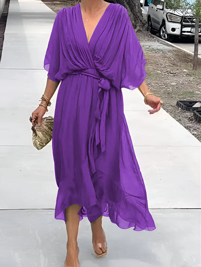 Caira™ | Abito in chiffon con scollo a V
