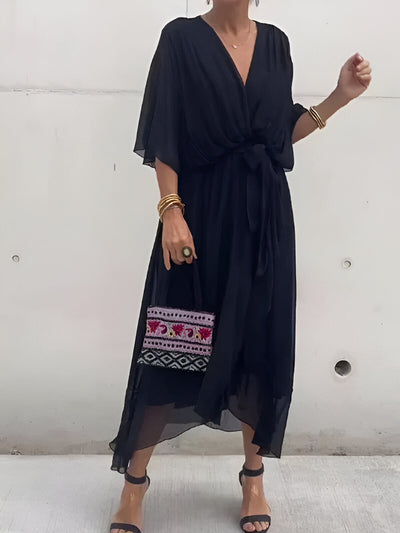 Caira™ | Abito in chiffon con scollo a V