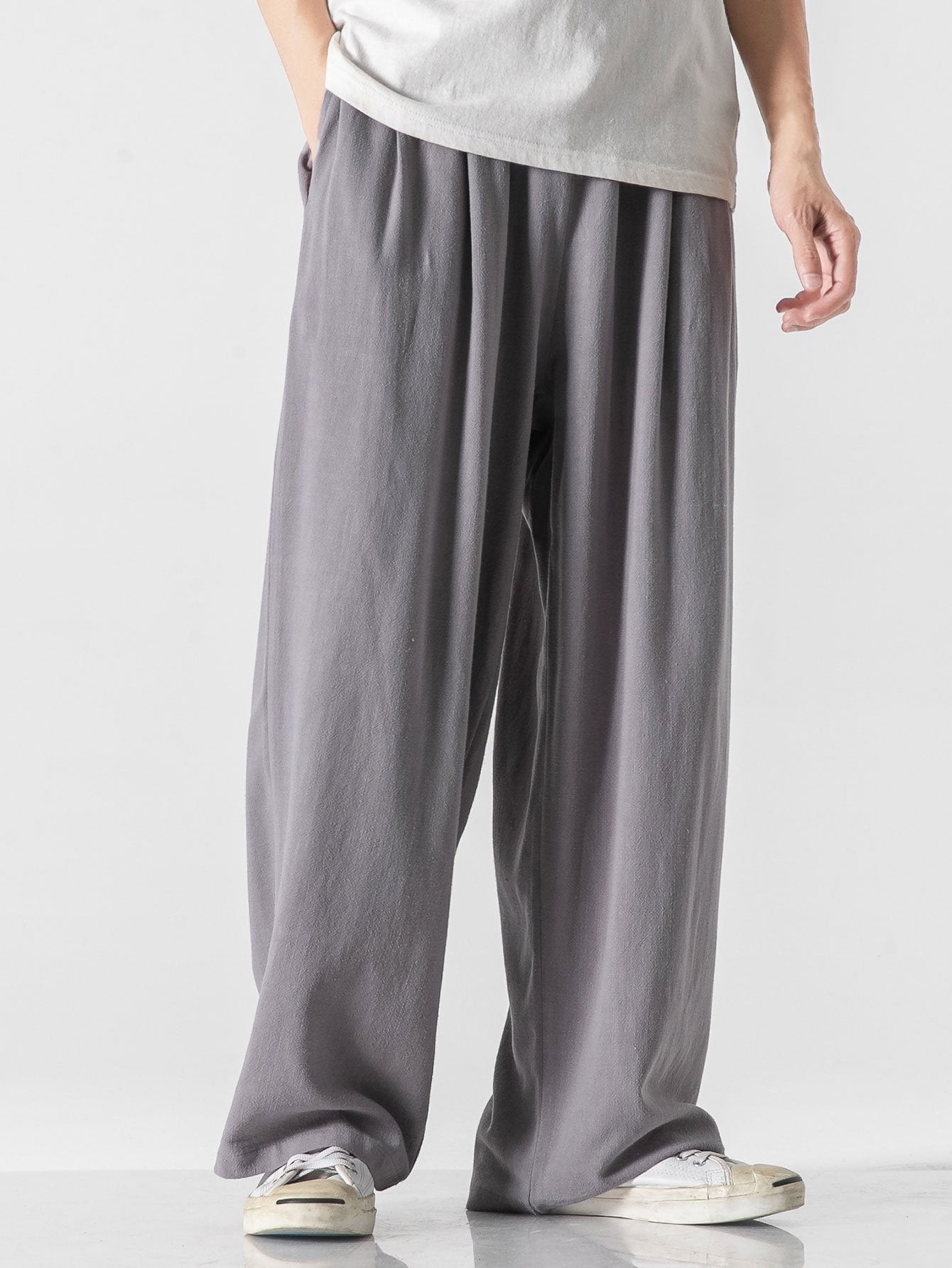 Lorenzo | Pantaloni Ampi in Lino e Cotone