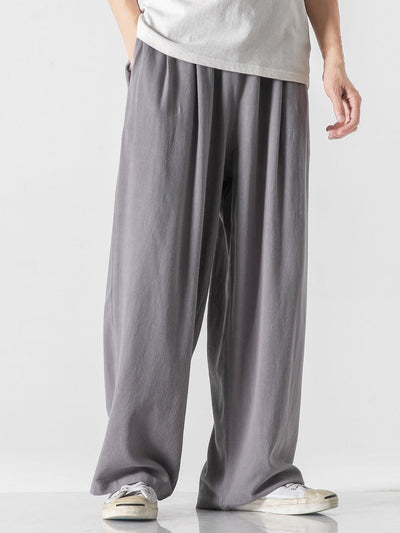 Lorenzo | Pantaloni Ampi in Lino e Cotone