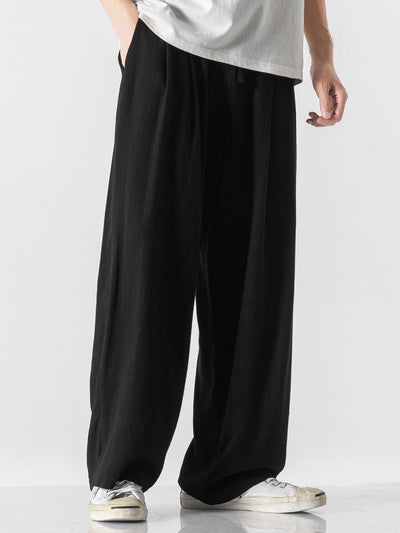 Lorenzo | Pantaloni Ampi in Lino e Cotone