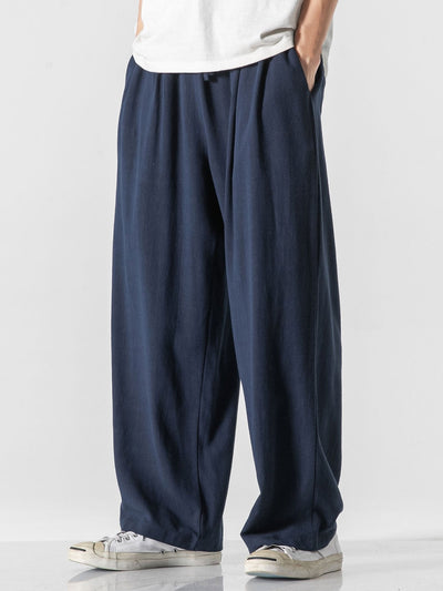Lorenzo | Pantaloni Ampi in Lino e Cotone