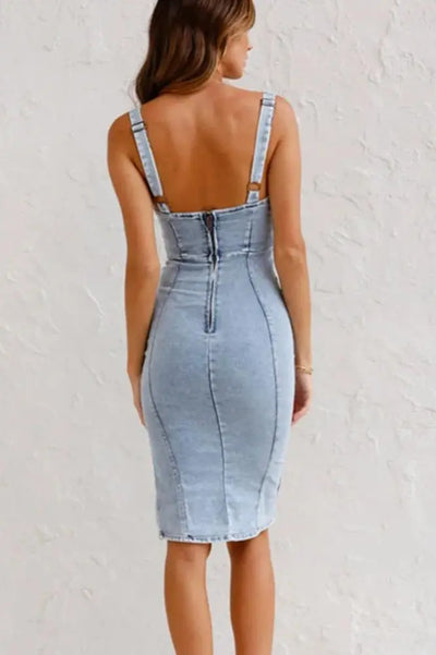 Zaria™ | Abito in denim con spalline regolabili