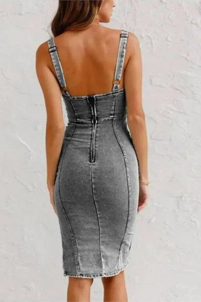 Zaria™ | Abito in denim con spalline regolabili
