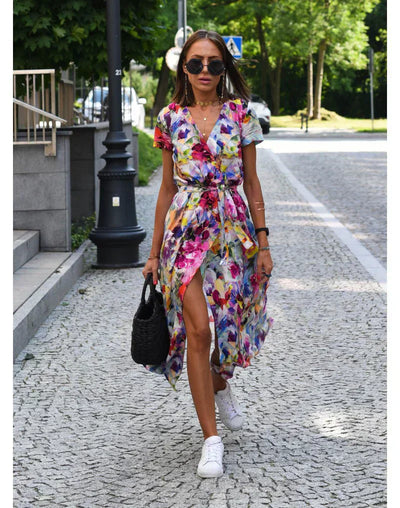 Elleli™ | Elegante abito con scollo a V