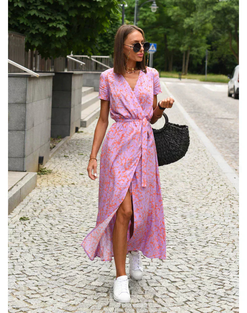 Elleli™ | Elegante abito con scollo a V