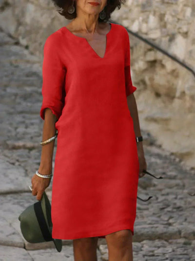 Anyae™ | Abito con scollo a V e design che nasconde la pancia