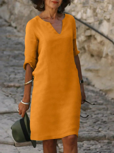 Anyae™ | Abito con scollo a V e design che nasconde la pancia