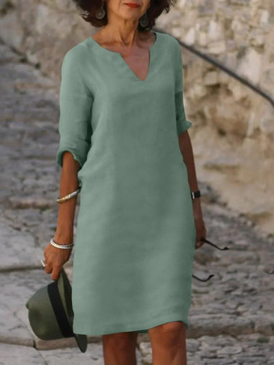 Anyae™ | Abito con scollo a V e design che nasconde la pancia
