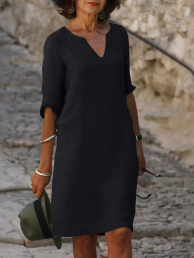 Anyae™ | Abito con scollo a V e design che nasconde la pancia