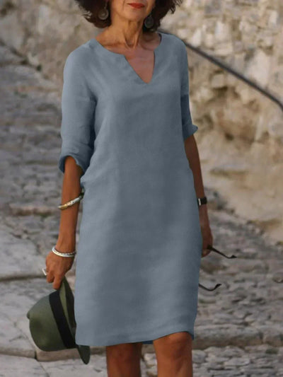 Anyae™ | Abito con scollo a V e design che nasconde la pancia