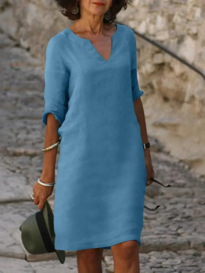 Anyae™ | Abito con scollo a V e design che nasconde la pancia