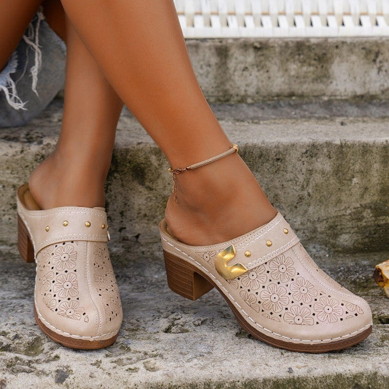 Sandali Chiusi a Punta Spessa per Donna | Stile Slip-On