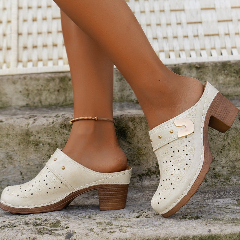 Sandali Chiusi a Punta Spessa per Donna | Stile Slip-On