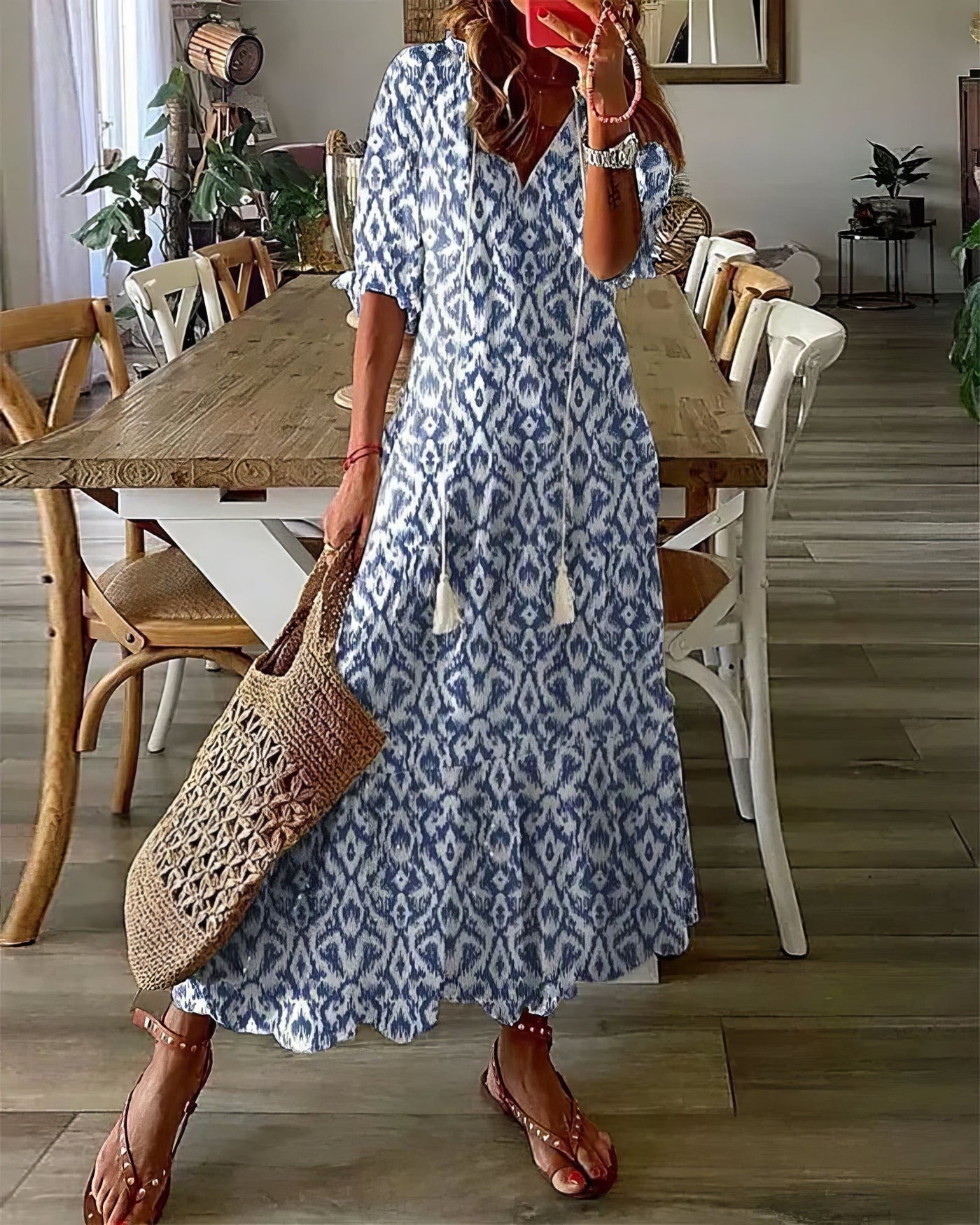 Diana | Vestito Boho Elegante con Copertura per l'Addome