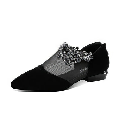 Jennifer | Sandali con tacco a giorno con strass Eleganti