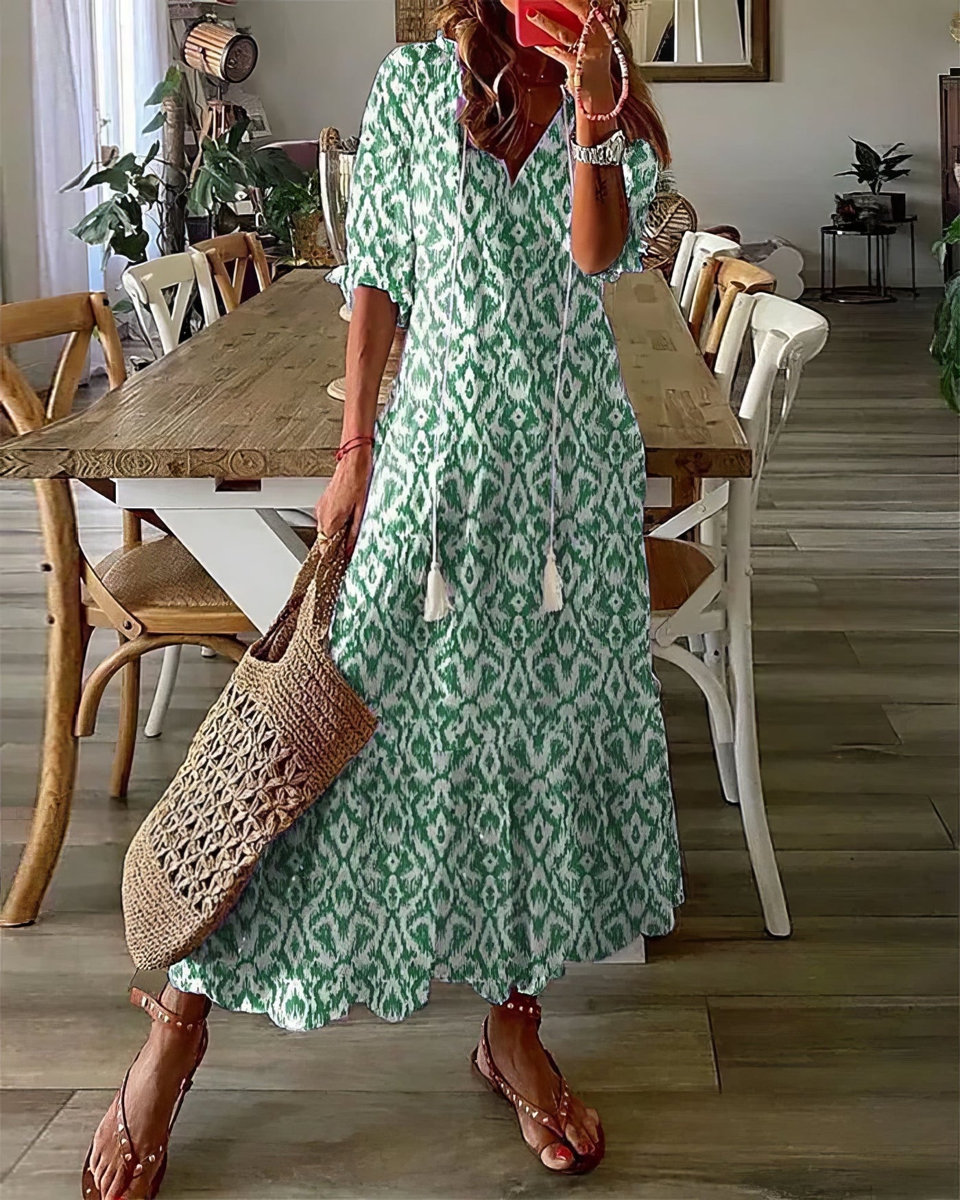 Diana | Vestito Boho Elegante con Copertura per l'Addome