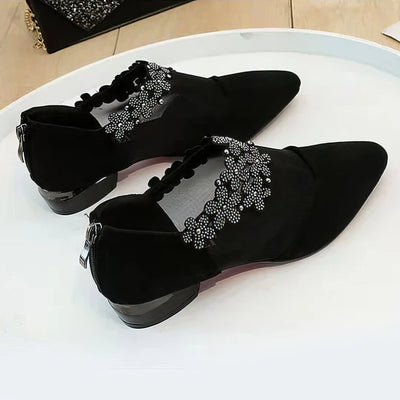 Jennifer | Sandali con tacco a giorno con strass Eleganti