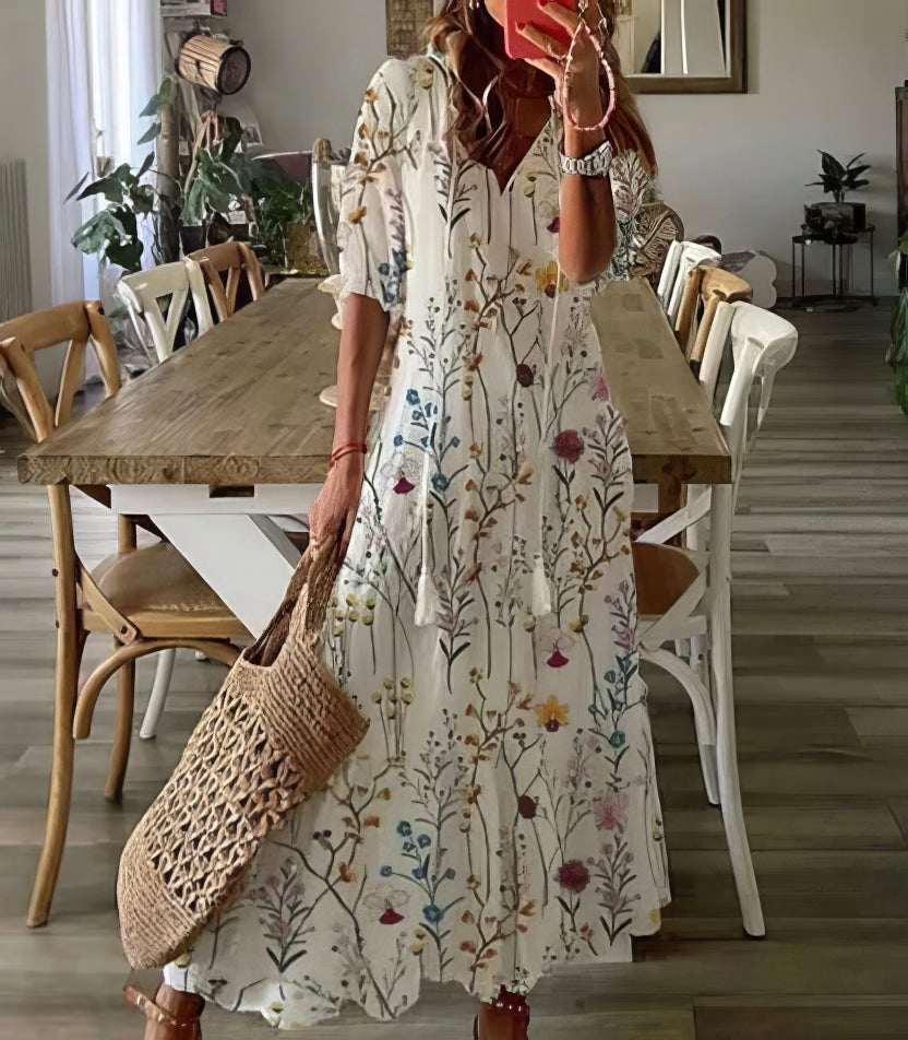 Diana | Vestito Boho Elegante con Copertura per l'Addome