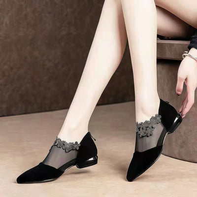 Jennifer | Sandali con tacco a giorno con strass Eleganti